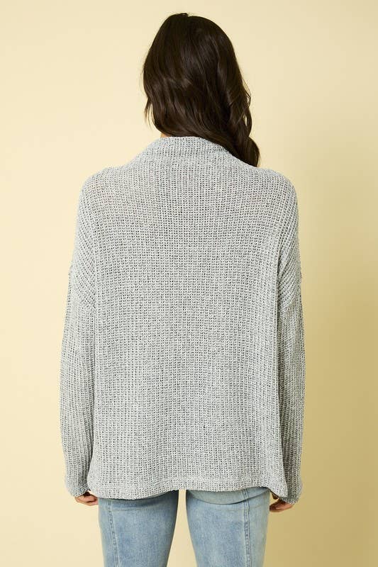 Bev Long Sleeve Mock Neck Knit Top