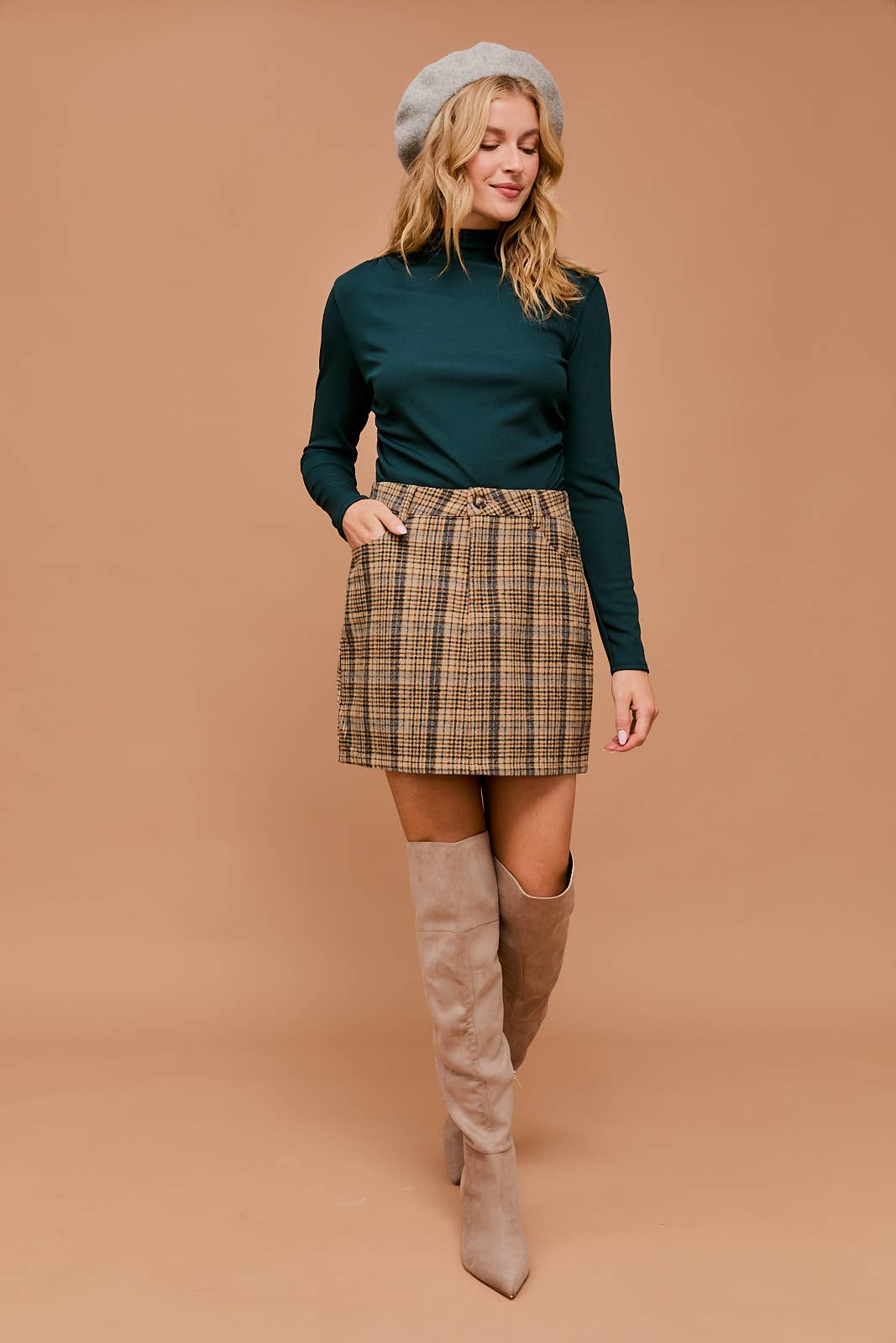 Beacon High Waisted Mini Skirt