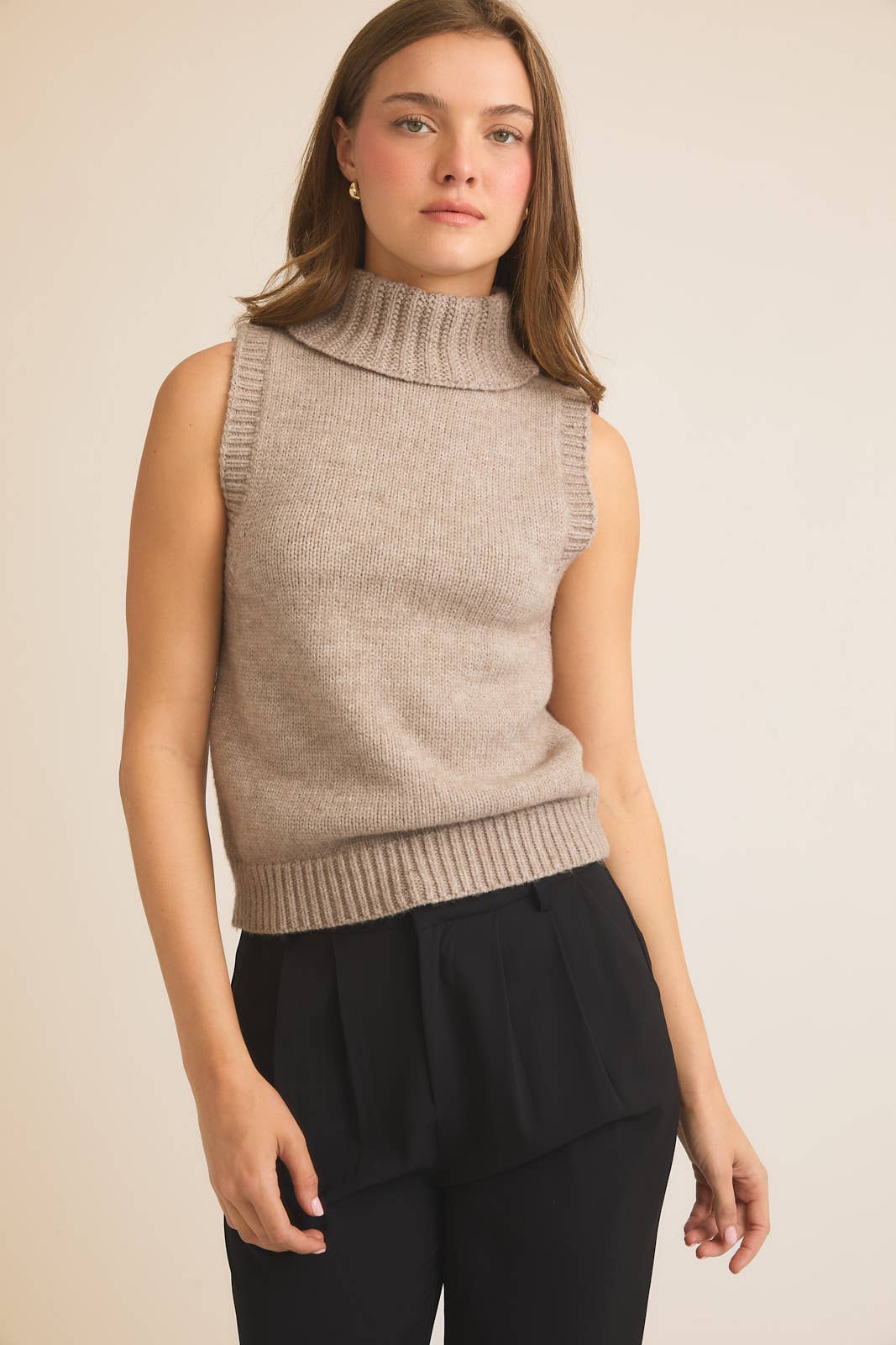 Bella Turtle Neck Knit Tank