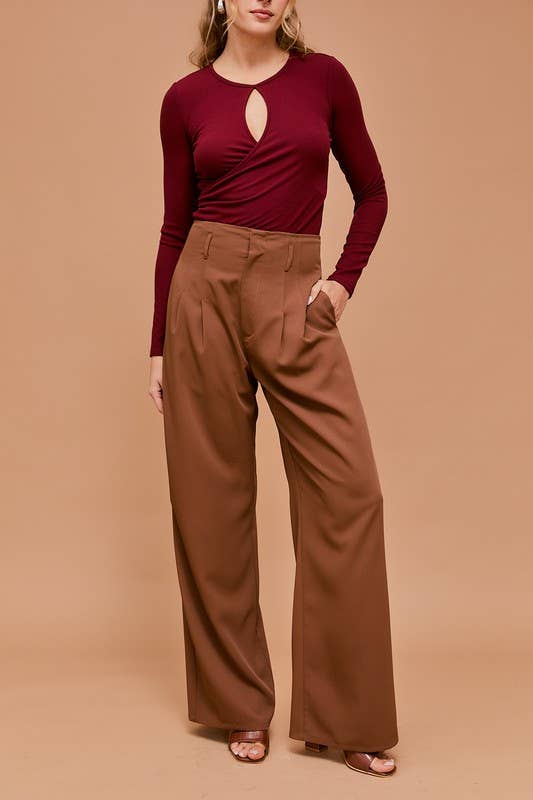 Beau High Waist Wide Leg Pants (2 Colors!)