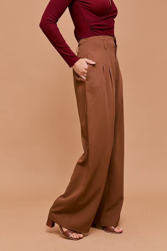 Beau High Waist Wide Leg Pants (2 Colors!)