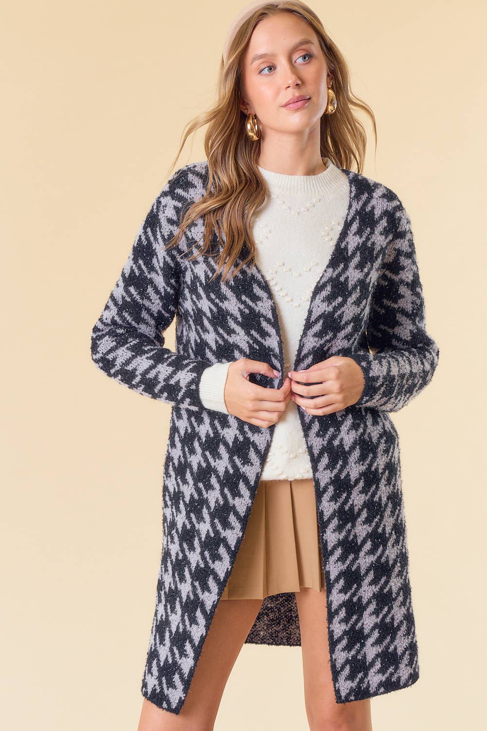 Galliston Houndstooth Cardigan