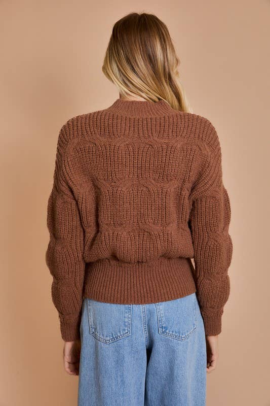 Ben Mock Neck Sweater Top