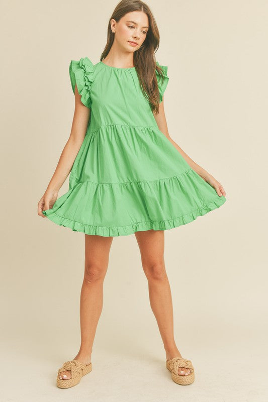 Barbie Green Ruffle Dress