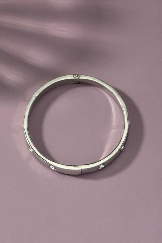 Wrett Hinge Silver Bangle Bracelet