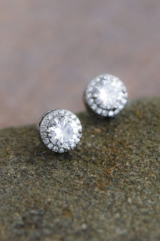 Lacey Glass Crystal Stud Earrings