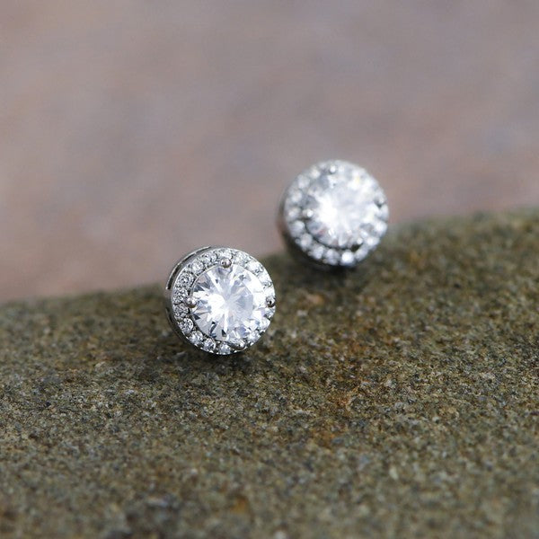 Lacey Glass Crystal Stud Earrings