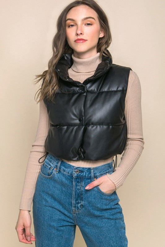 Glynn Cropped Puffer Vest (3 Colors!)