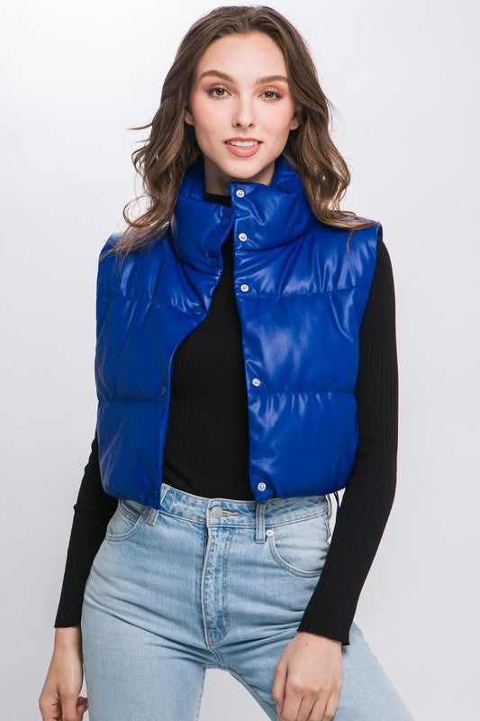 Glynn Cropped Puffer Vest (3 Colors!)