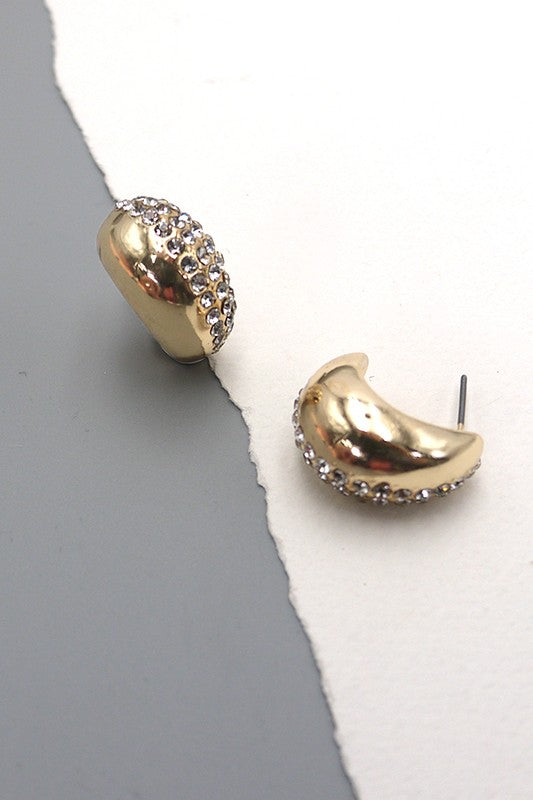Carissa Rhinestone Moon Earrings (2 Colors!)