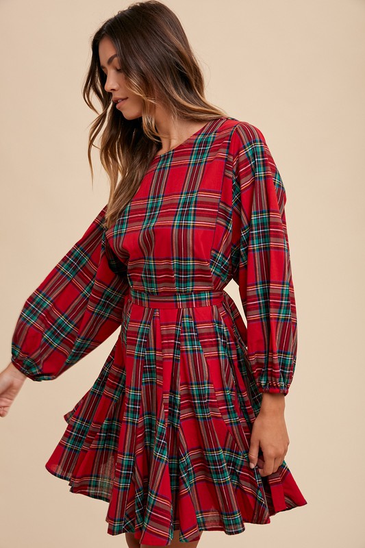 Ursula Plaid Flair Dress FINAL SALE