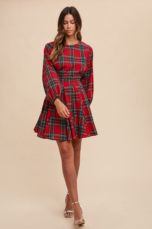 Ursula Plaid Flair Dress FINAL SALE