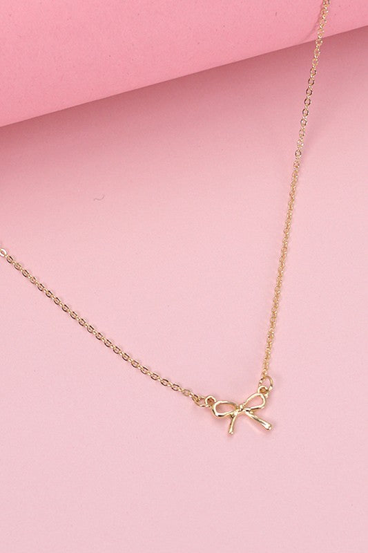 Aesop Mini Bow Charm Necklace