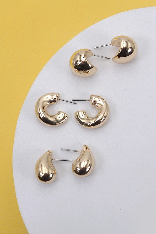 Altina Teardrop Earring Trio