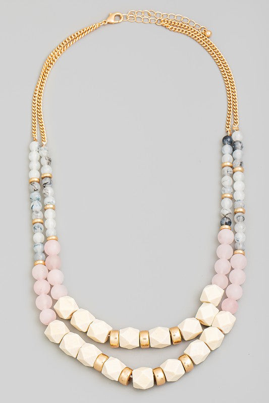 Georgina Wooden Beaded Necklace (2 Colors!)