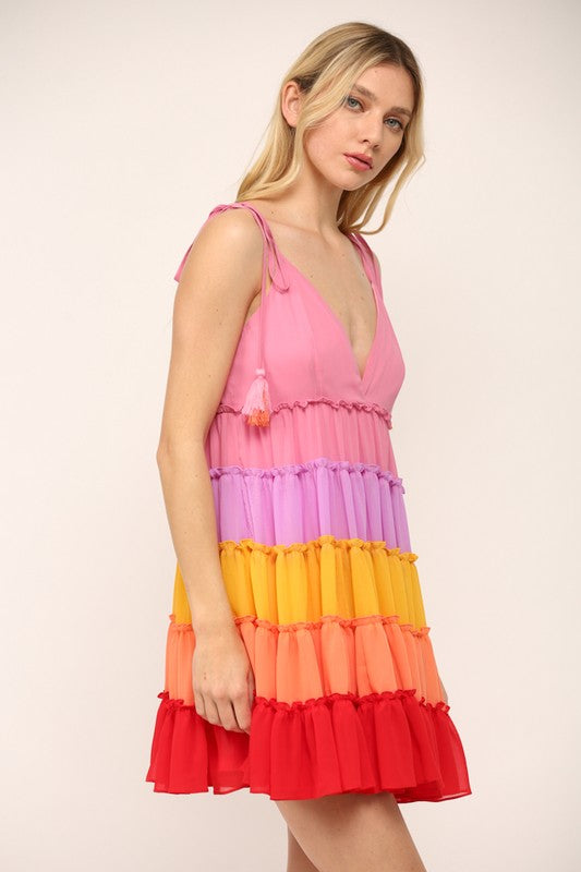 Shiela Colorblock Mini Dress FINAL SALE