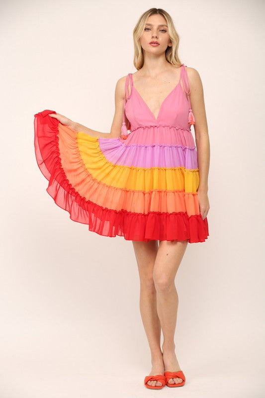Shiela Colorblock Mini Dress FINAL SALE