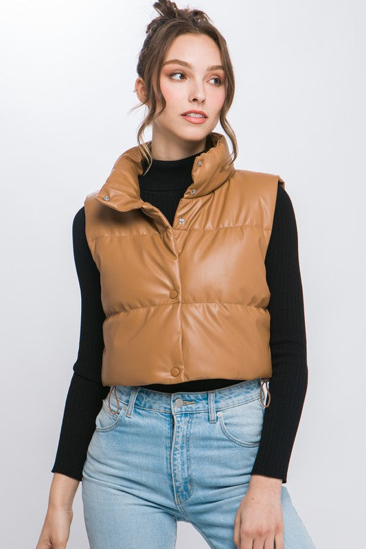 Glynn Cropped Puffer Vest (3 Colors!)