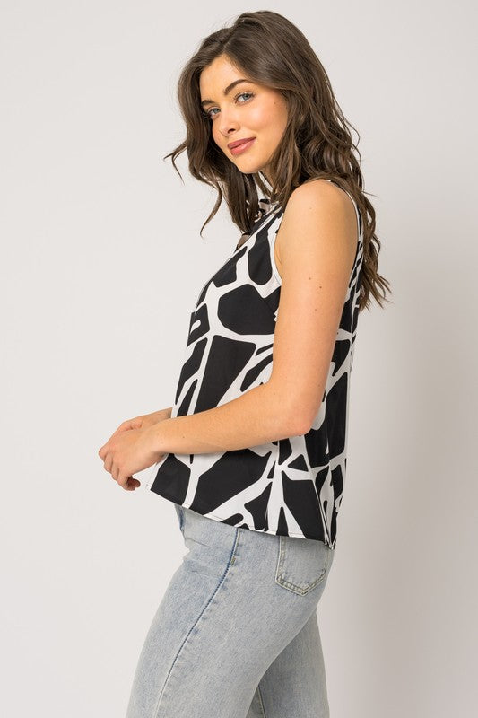 Tanith Sleeveless Abstract Tank Top FINAL SALE