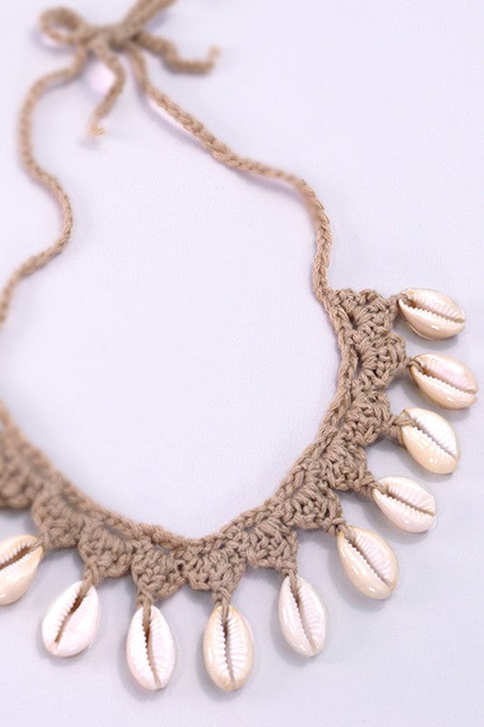 Gabby Puka Shell Woven Necklace