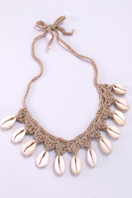 Gabby Puka Shell Woven Necklace