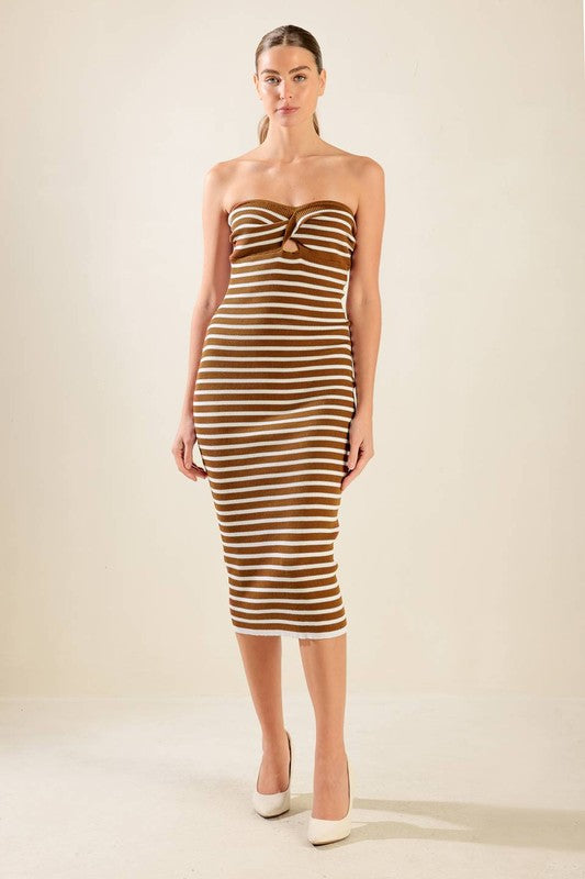 Soku Striped Midi Dress