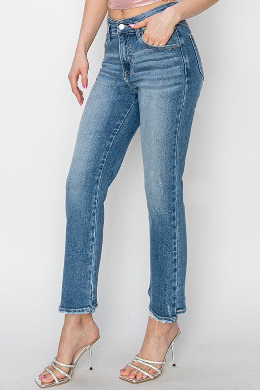 RISEN Dessa High Rise Slim Straight Jeans