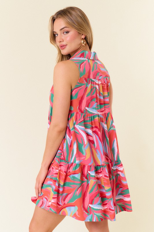 Bambi Abstract Tiered Dress FINAL SALE