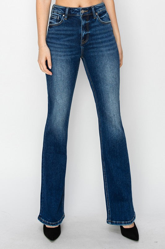 RISEN Dallia High Rise Ankle Relax Bootcut Jeans