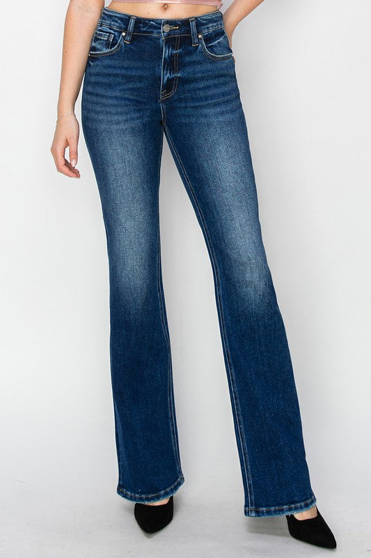 RISEN Dallia High Rise Ankle Relax Bootcut Jeans