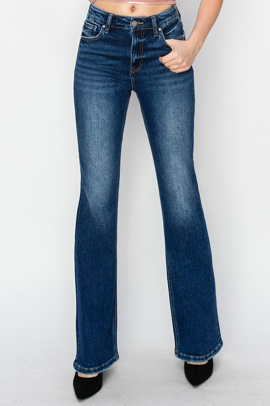 RISEN Dallia High Rise Ankle Relax Bootcut Jeans