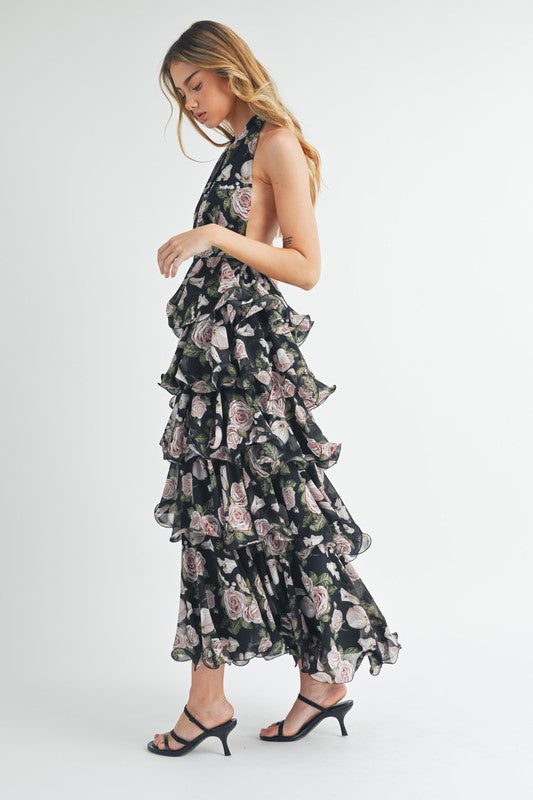 Ella Floral Layered Maxi Dress