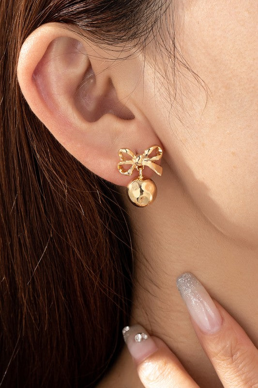 Honey Bow Earrings