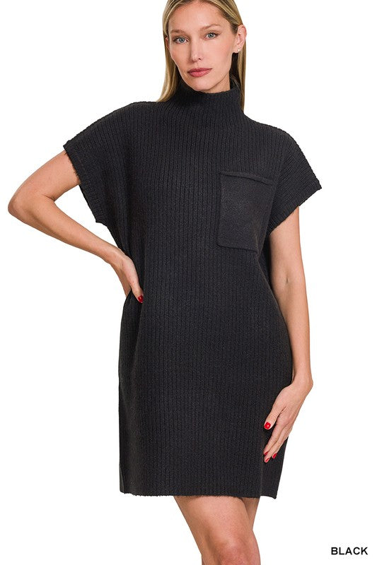 Keegan Black Sweater Dress