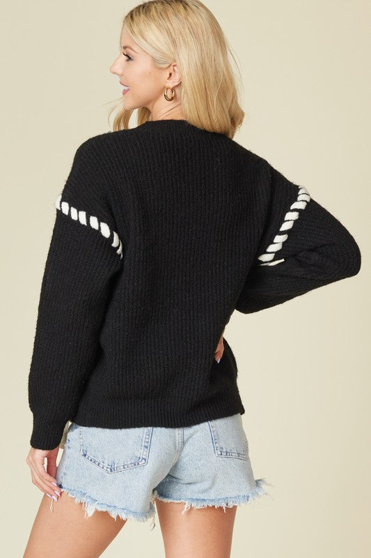 Ember Stitch Tie Sweater