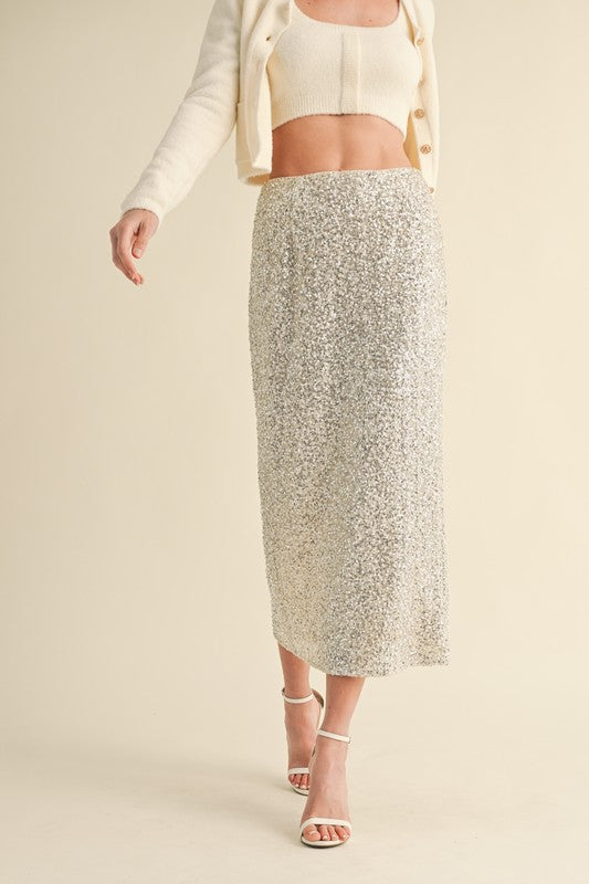 Pennie Sequin Midi Skirt