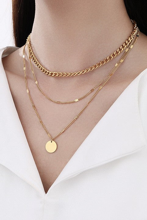 Abby Layer Disk Necklace