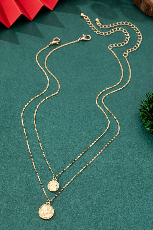 Hilda Layer Charm Gold Necklace