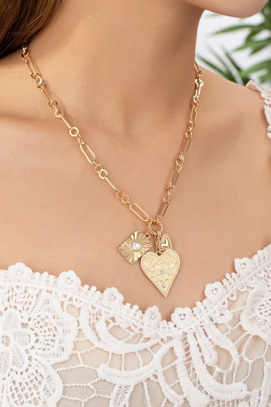 Babs Charm Heart Necklace