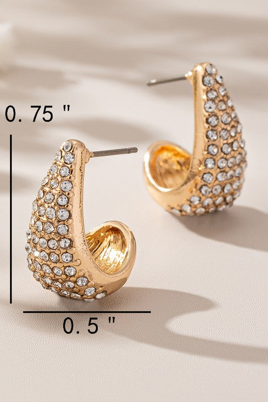 Jaren Rhinestone Teardrop Earrings