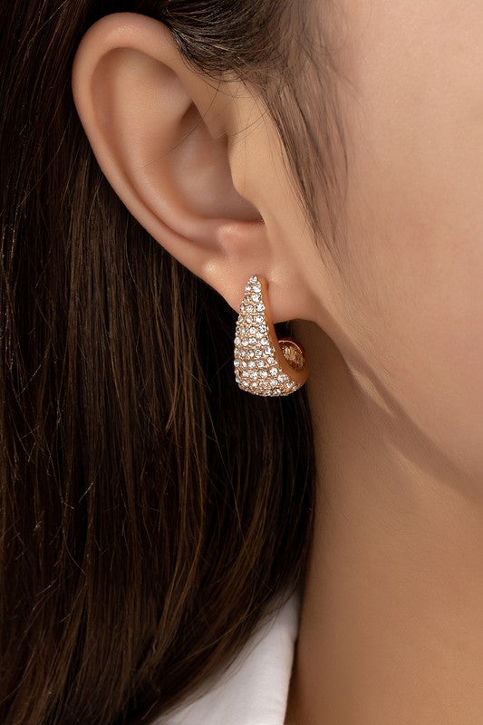 Jaren Rhinestone Teardrop Earrings