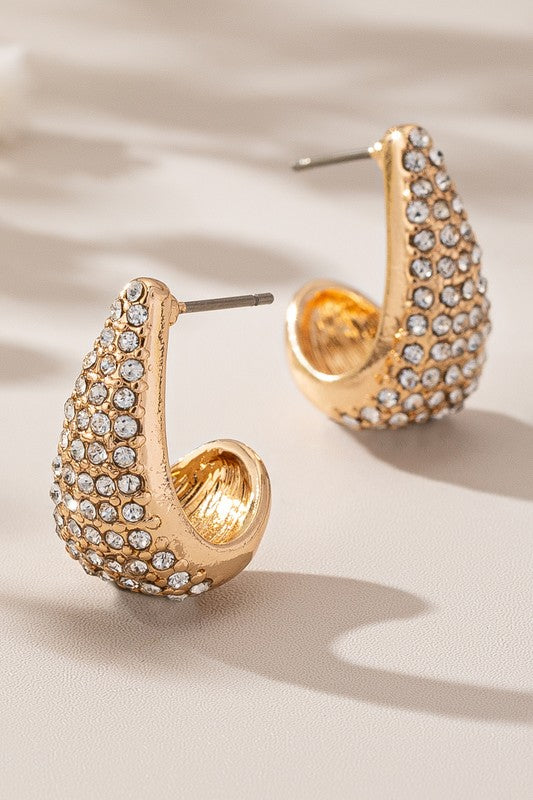 Jaren Rhinestone Teardrop Earrings