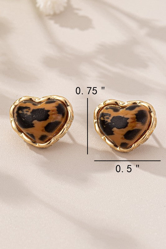 Jean Leopard Print Earrings