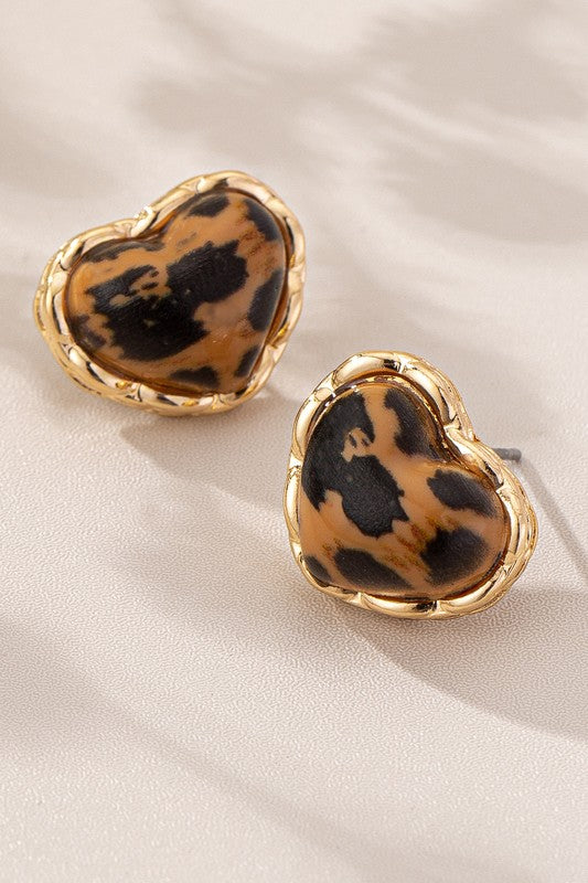 Jean Leopard Print Earrings