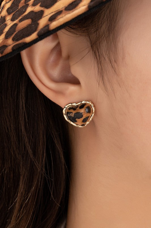 Jean Leopard Print Earrings