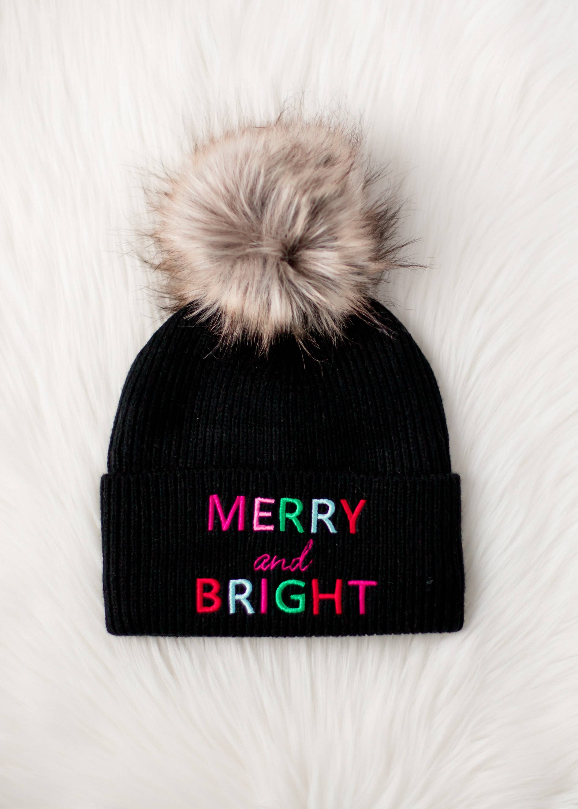 Merry & Bright Knit Pom Hat