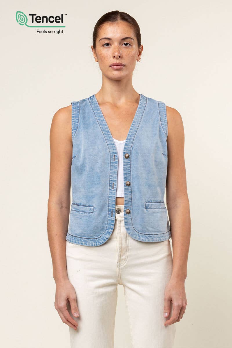 Sallie Denim Vest PREORDER