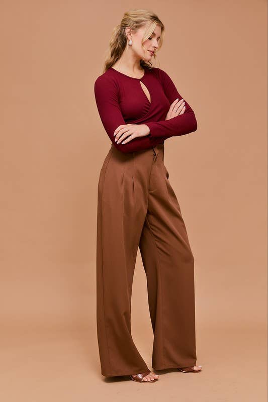 Beau High Waist Wide Leg Pants (2 Colors!)