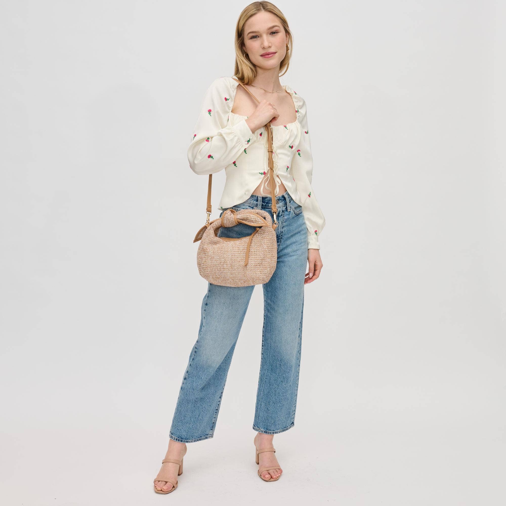 Paloma Knot Straw Crossbody