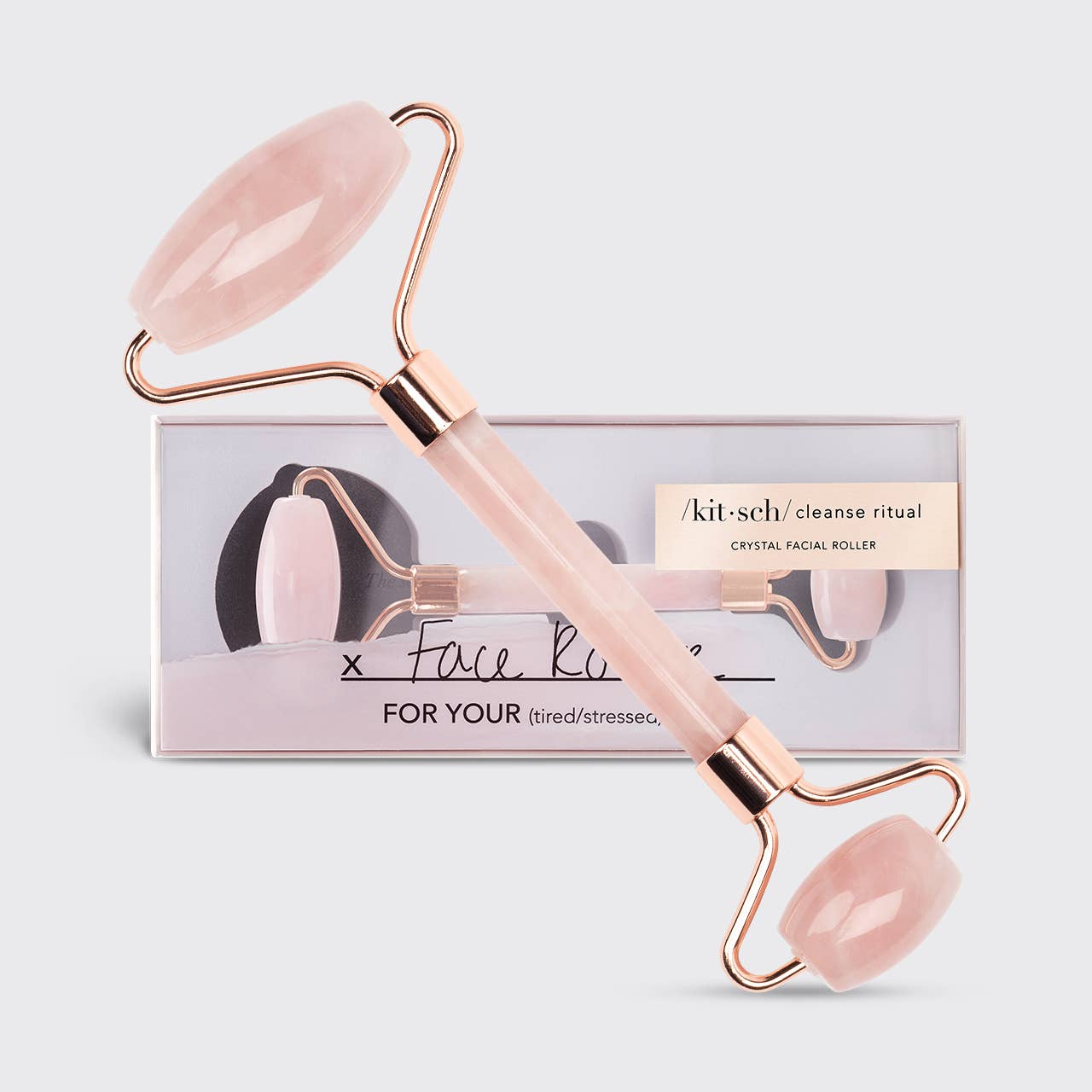 KITSCH Rose Quartz Crystal Facial Roller